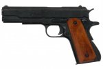 Replika pistol M1911 A1, svart med träkolv